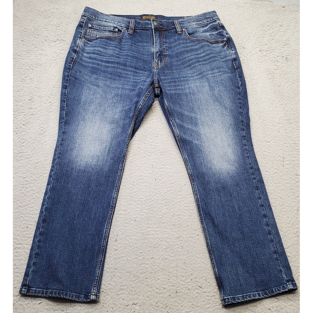Brothers and Sons Slim Taper Leg Jeans Men 38x30 Blue Denim Streetwear Whiskered